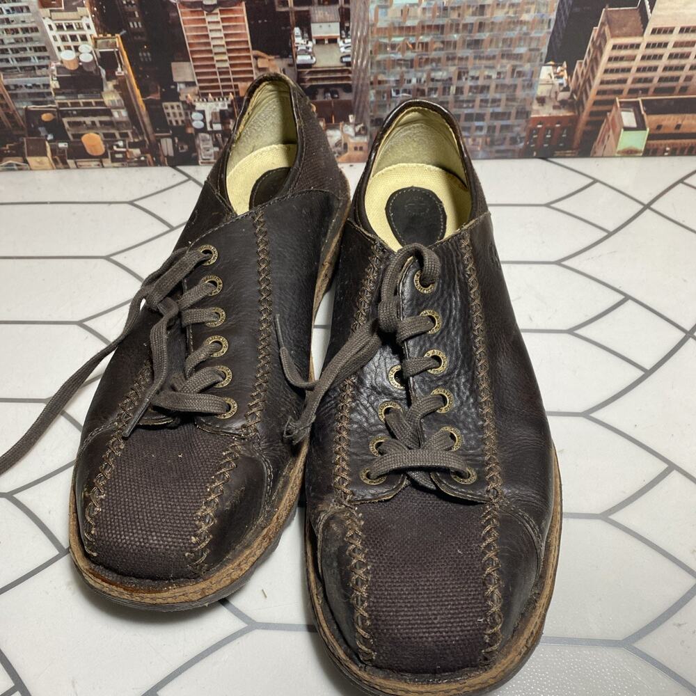 Dr. Martens Shoes Mens Brown Leather Oxford Lace Up Comfort Low-Top 11672 — 12